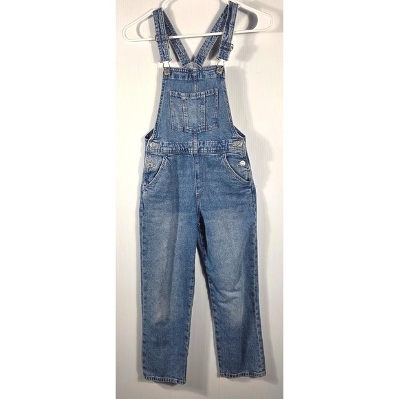 H&M Other - Vintage H&M Girls Blue Denim Overalls Medium Wash Bib Dungarees Chest Pocket  8